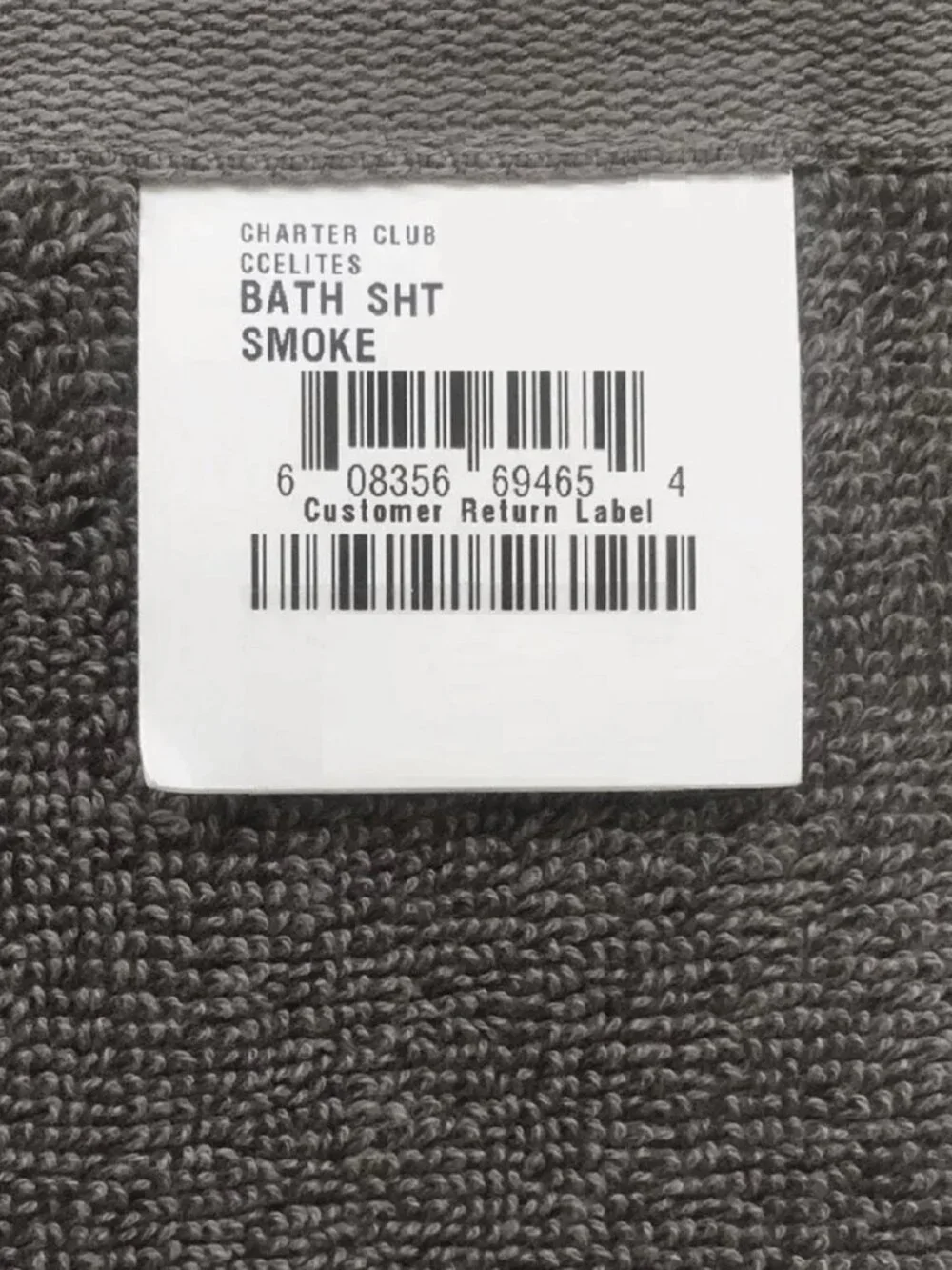 2 new SMOKE GRAY Charter Club Elite 100% Hygro Cotton 33x64 inch BATH SHEETS